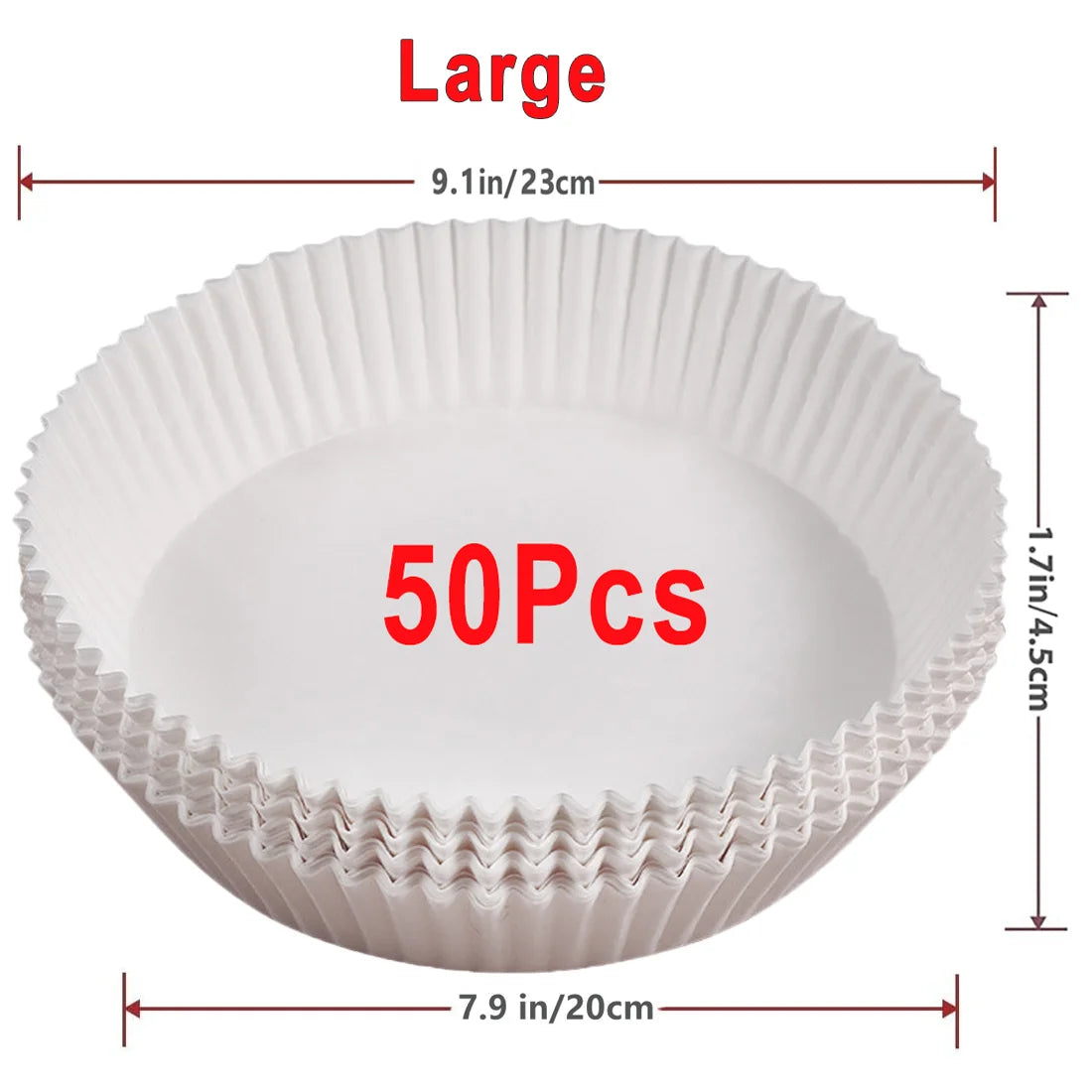 50/100PCS Air Fryer Paper Liners – Round & Square Non-Stick Disposable Parchment Baking Sheets