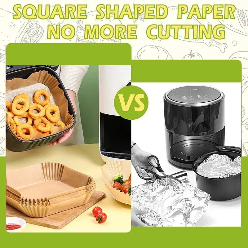 50/100/200Pcs Air Fryer Baking Paper Non-Stick