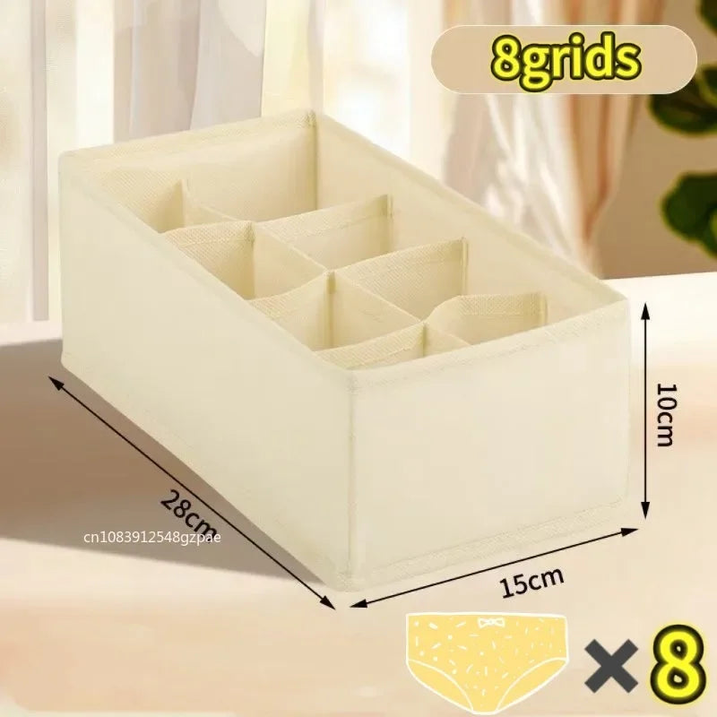 4-Piece Foldable Underwear & Socks Drawer Organizer Set – Non-Woven Storage Boxes