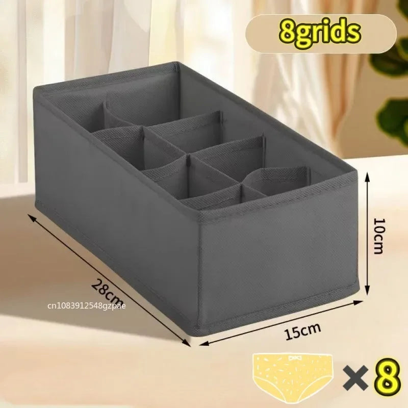 4-Piece Foldable Underwear & Socks Drawer Organizer Set – Non-Woven Storage Boxes
