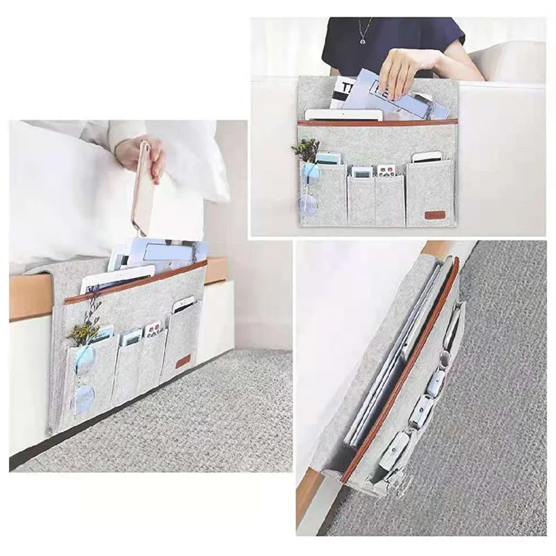 Sofa Armrest Organizer – Smart Felt Storage for Everyday Essentials