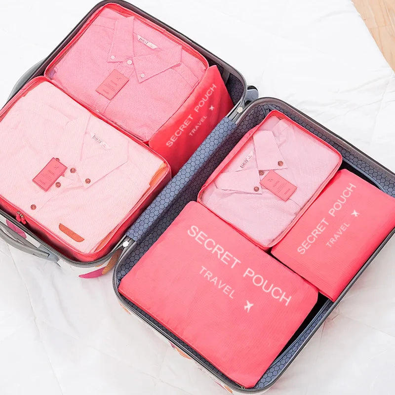 Travel Organizer Set – 6-Piece Packing Cubes for Clothes & Essentials