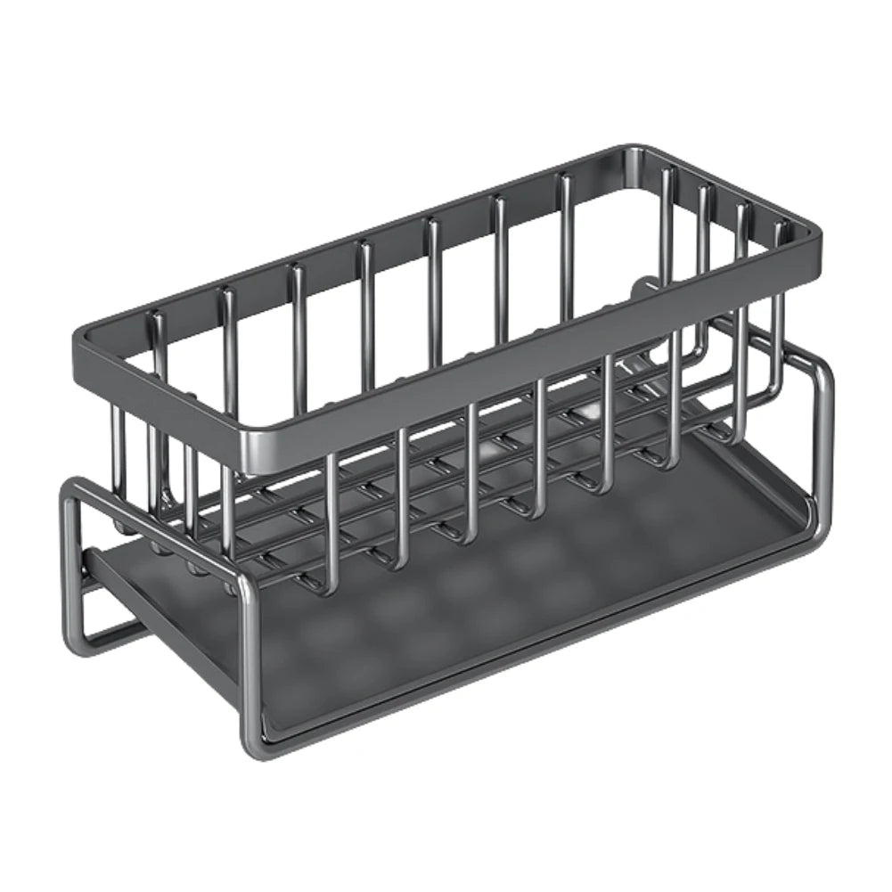 Kitchen Sink Organizer – Stainless Steel Sponge & Faucet Rack