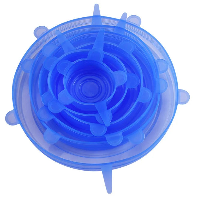 6Pcs Silicone Stretch Lids Set – Reusable Airtight Food Covers