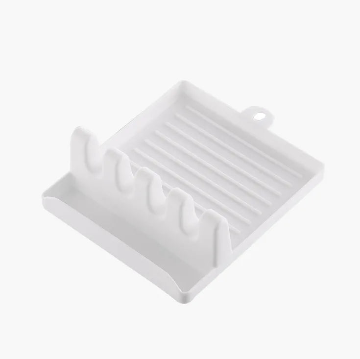 Kitchen Spoon Rest, Utensil Holder & Pot Lid Organizer Rack