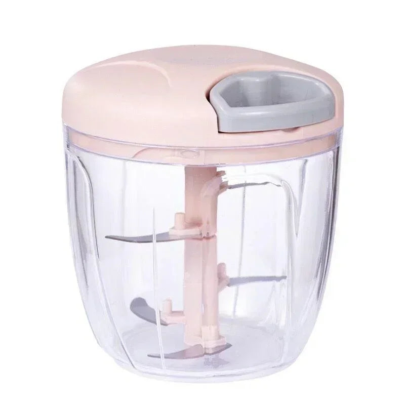 Manual Food Chopper – Pull Cord Vegetable & Garlic Cutter (500/900ML)