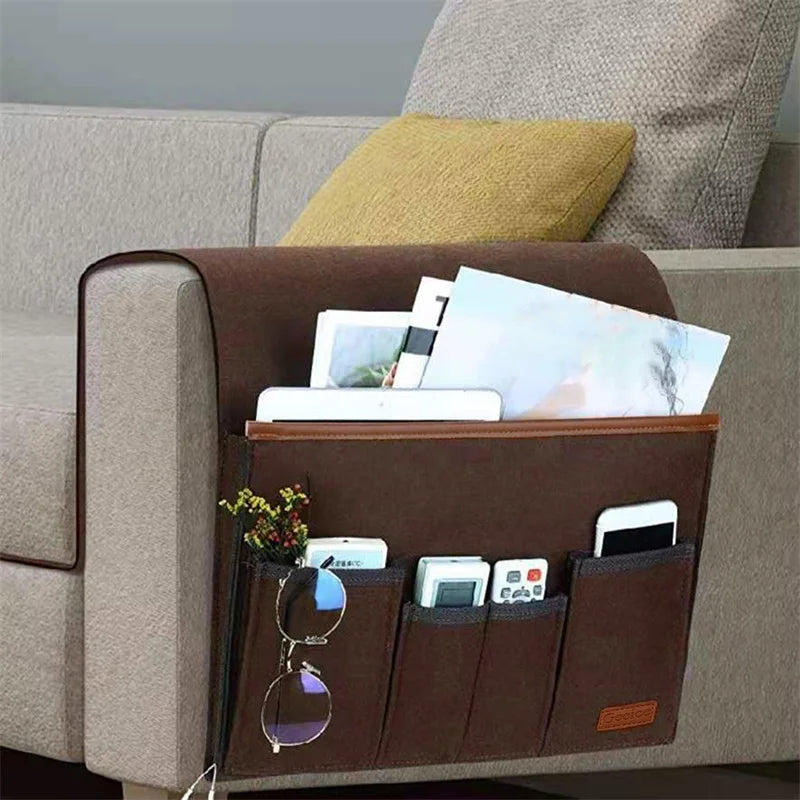 Sofa Armrest Organizer – Smart Felt Storage for Everyday Essentials