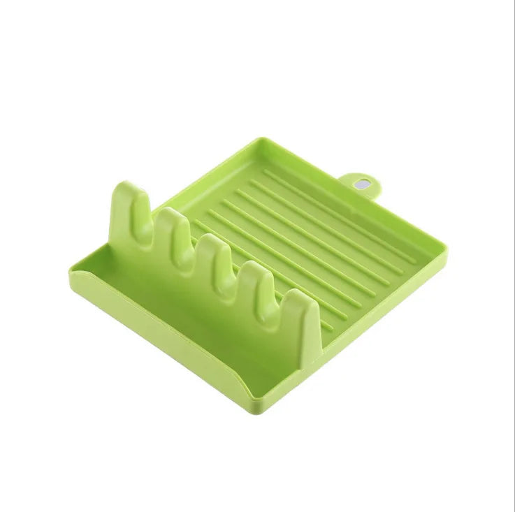 Kitchen Spoon Rest, Utensil Holder & Pot Lid Organizer Rack