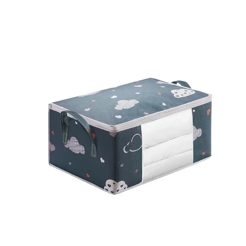 Large Storage Bag – Foldable Closet Organizer with Handles & Clear Window