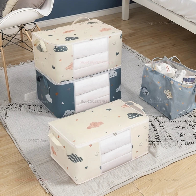 Large Storage Bag – Foldable Closet Organizer with Handles & Clear Window