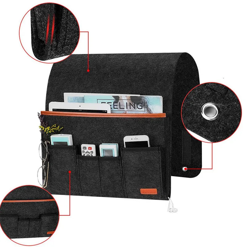 Sofa Armrest Organizer – Smart Felt Storage for Everyday Essentials