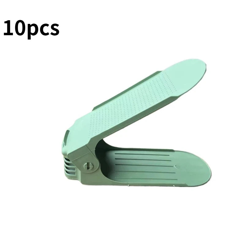 10Pcs Adjustable Shoe Stackers – Double-Layer Space-Saving Shoe Organizers