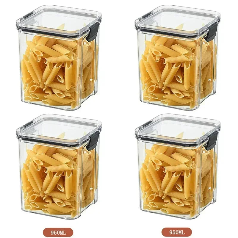 Stackable Airtight Kitchen Storage Containers – Grain & Food Organizer Set