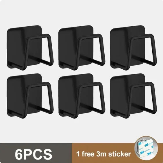 1-8pcs Kitchen Sponge holder Self Adhesive Sink Sponges Drain Drying Rack Wall Hooks Organizer bathroom Storage Rack