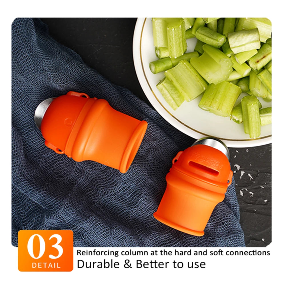 Silicone Finger Cutting Protector with Blade – Garden Harvest Thumb Knife for Vegetables & Plants