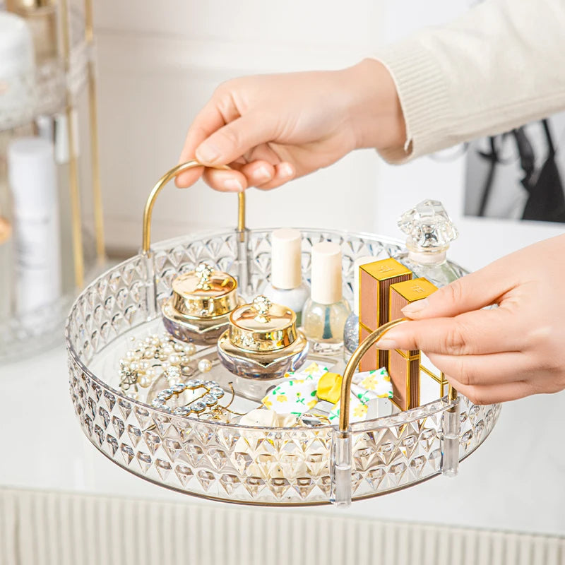 360° Rotating Makeup Organizer – 3 Tier Vanity Storage Rack