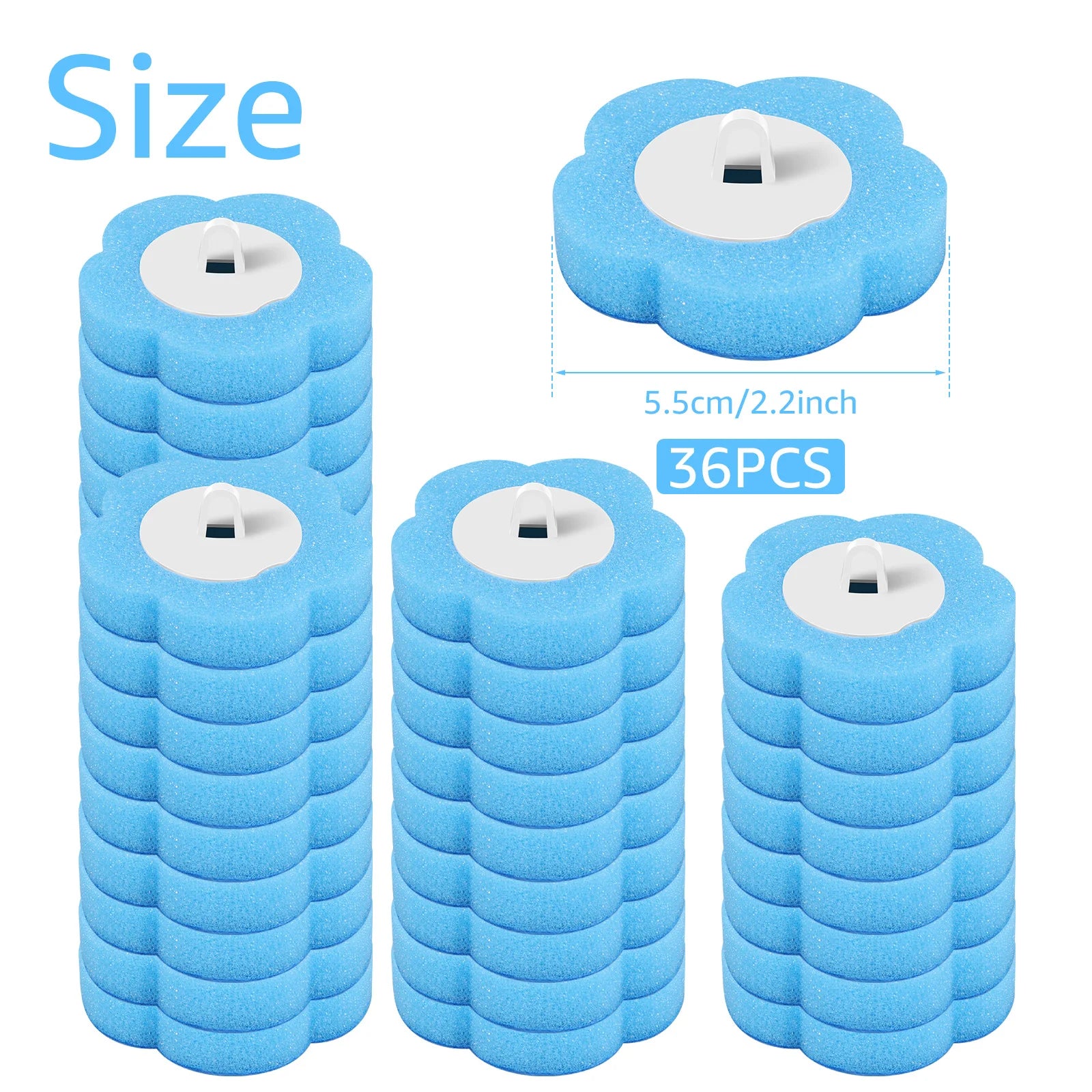 Disposable Toilet Brush Kit with Long Handle – 18/36 Refill Heads | Hygienic 360° Deep Cleaning Bathroom Set