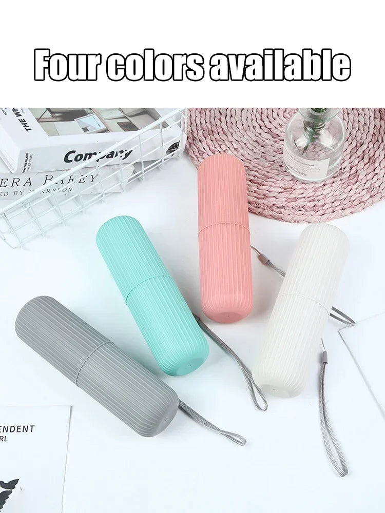 Portable Toothbrush Cup & Toothpaste Holder, Travel Bathroom Organizer Storage Case