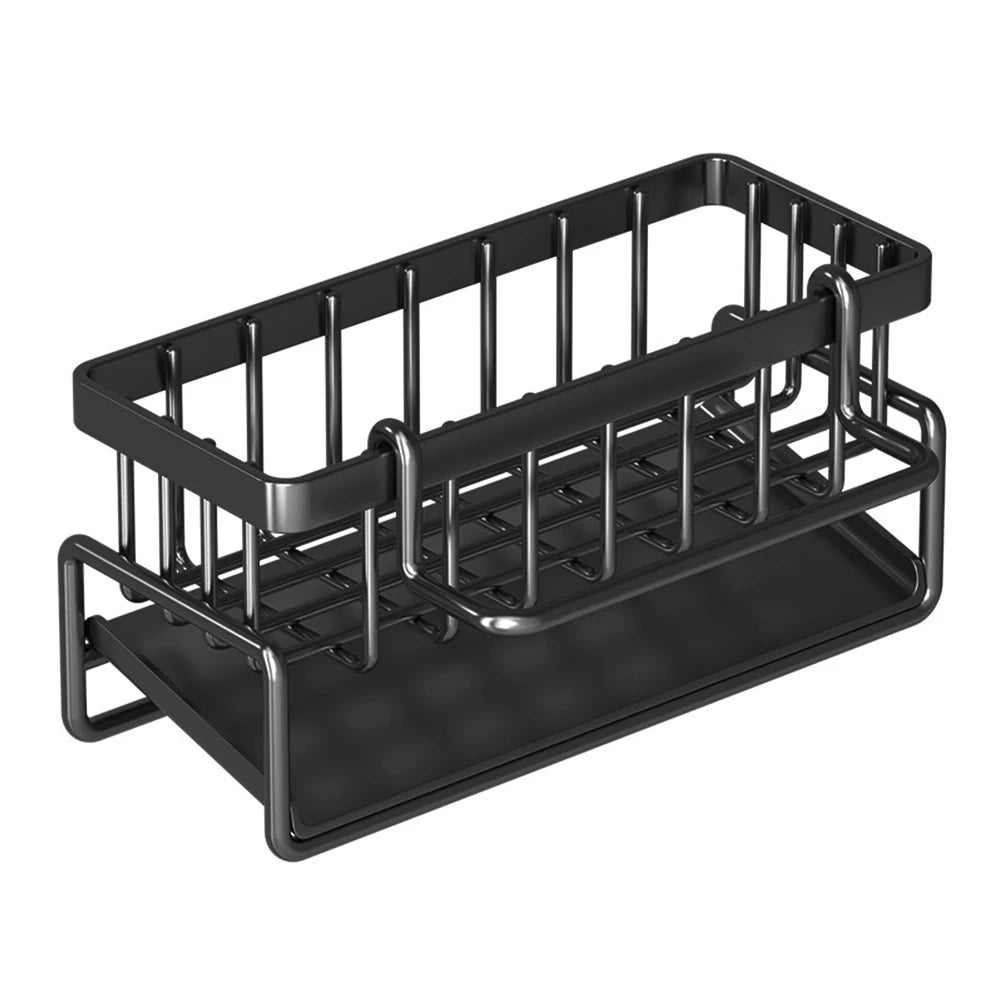 Kitchen Sink Organizer – Stainless Steel Sponge & Faucet Rack