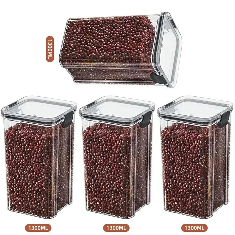 Stackable Airtight Kitchen Storage Containers – Grain & Food Organizer Set