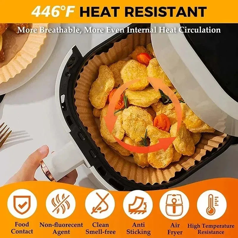 50/100/200Pcs Air Fryer Baking Paper Non-Stick