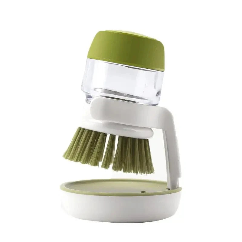 Soap Dispenser Dish Brush for Kitchen Cleaning with Holder Tray