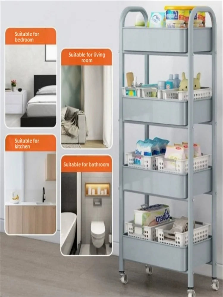 Storage Trolley – Multi-Layer Rolling Organizer with Handle