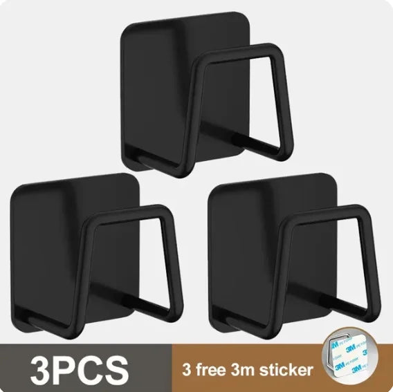 1-8pcs Kitchen Sponge holder Self Adhesive Sink Sponges Drain Drying Rack Wall Hooks Organizer bathroom Storage Rack