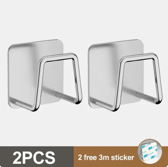 1-8pcs Kitchen Sponge holder Self Adhesive Sink Sponges Drain Drying Rack Wall Hooks Organizer bathroom Storage Rack