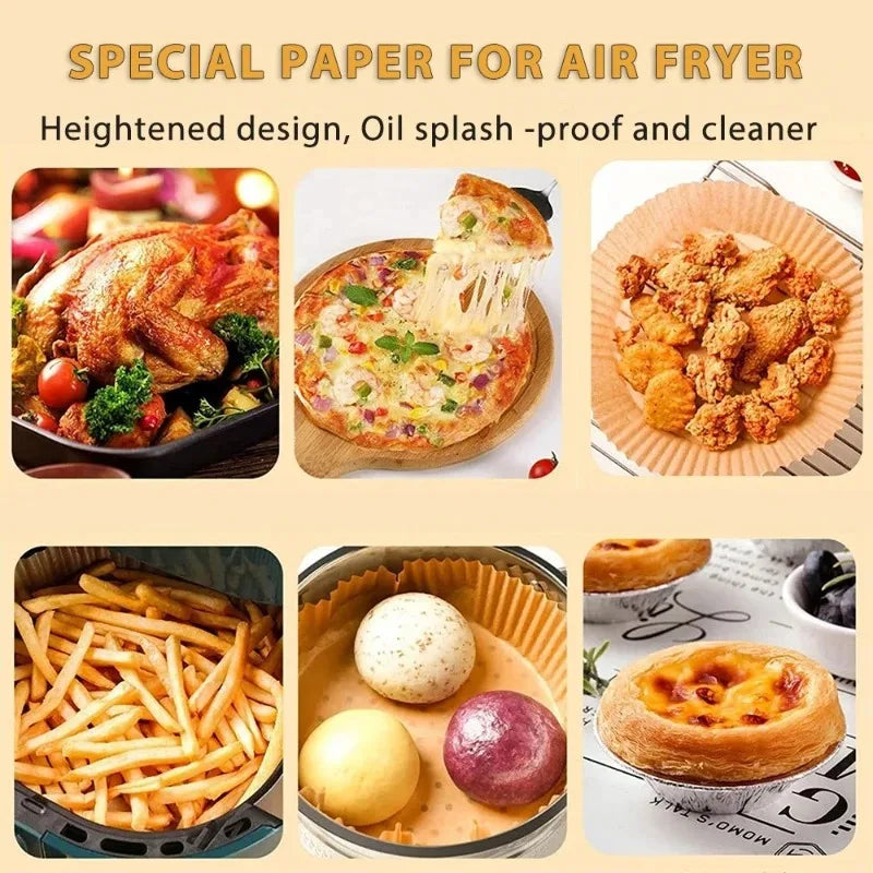 50/100/200Pcs Air Fryer Baking Paper Non-Stick