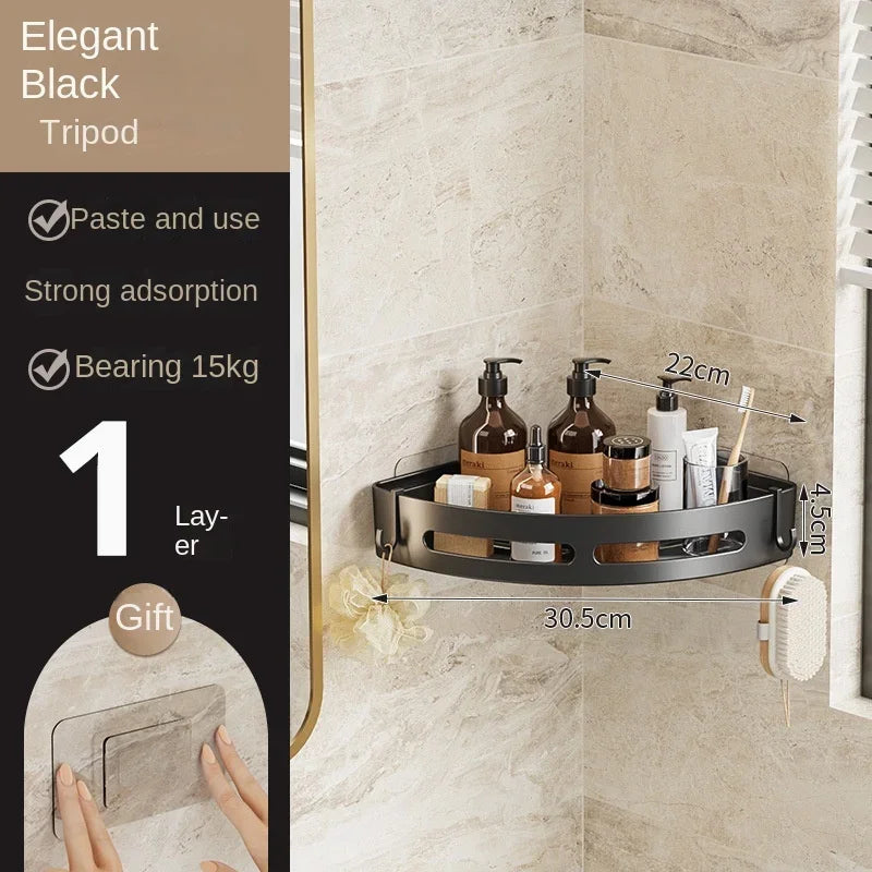 Adhesive Shower Shelf – No-Drill Waterproof Bathroom Organizer (1–3 PCS)