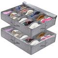 Under-Bed Shoe Storage Organizer – Foldable Clear Window Box (Holds 12–16 Pairs)