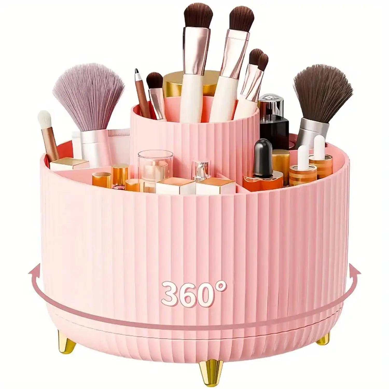 Rotating Makeup Organizer – 360° Easy Access Storage