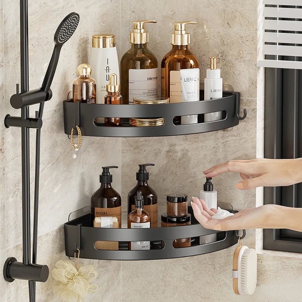 Adhesive Shower Shelf – No-Drill Waterproof Bathroom Organizer (1–3 PCS)