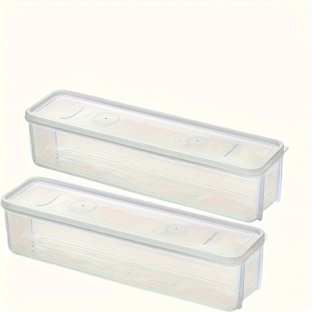 Refrigerator Fresh-Keeping Storage Box, Transparent Sealed Food Preservation Container for Fruits & Vegetables
