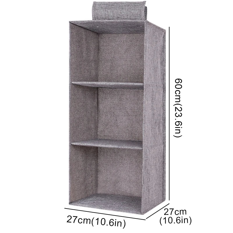 Hanging Closet Organizer – Foldable Storage Shelves with Drawers
