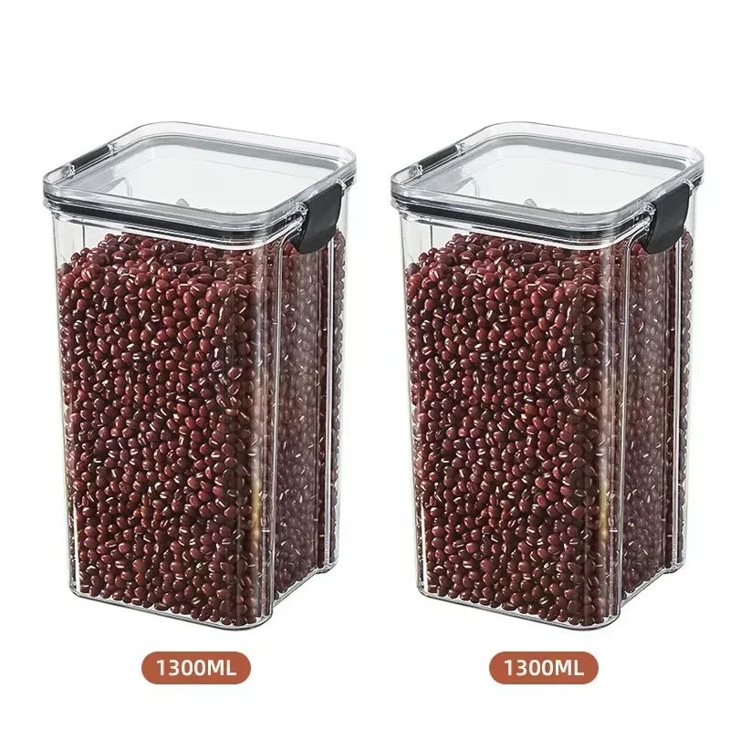 Stackable Airtight Kitchen Storage Containers – Grain & Food Organizer Set