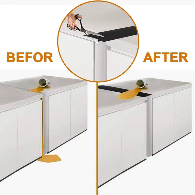 2Pcs Stove Counter Gaps Cover Silicone Strips Oil Dust Water Seal Cooker Cover